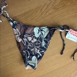 Stone Fox Swim Palma Printed String Bikini Bottoms NWT